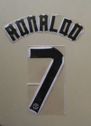 C.Ronaldo #7 2007-2008 Manchester United CL Awaykit Nameset Printing