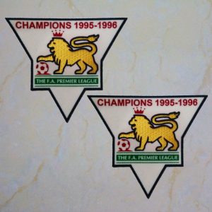England Premier League Champion 95-96 Sleeve Gold Patch / Badge ManUnited Jersey