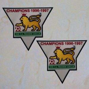 England Premier League Champion 96-97 Sleeve Gold Patch / Badge ManUnited Jersey