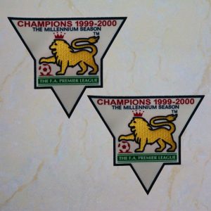 England Premier League Champion 1999-2000 Sleeve Gold Patch / Badge ManUnited Jersey