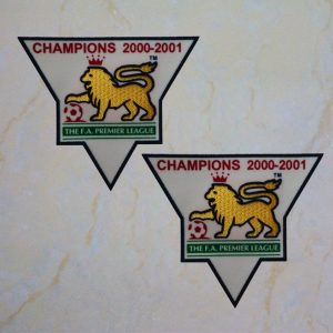 England Premier League Champion 2000-2001 Sleeve Gold Patch / Badge ManUnited Jersey