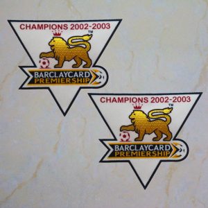 England Premier League Champion 2002-2003 Sleeve Gold Patch / Badge ManUnited Jersey