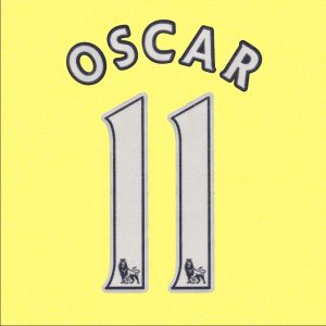 New EPL 2012-13 Chelsea Third 11# OSCAR Away Football Shirts Flock Printing Number Set