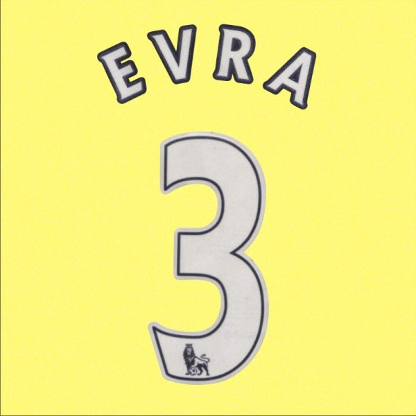 New season Manchester United Evra 3 Premier League Football Shirt Name Set Timix Soccer Patch