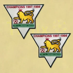 England Premier League Champion 1997-1998 Sleeve Gold Patch / Badge ManUnited Jersey