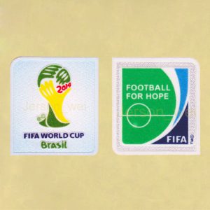 World Cup Brasil 2014 + FOOTBALL FOR HOPE PU Soccer Football PATCH