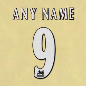Lextra Tech Premier League 1997-2006 White Football Shirt Number Nameset