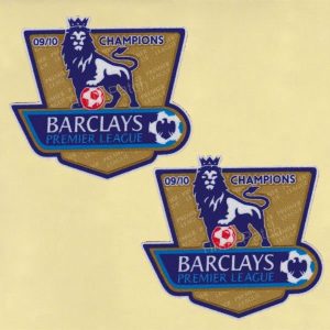 English Premier League Champion 2009-2010 GOLD Manchester United Patch / TOPPA badges