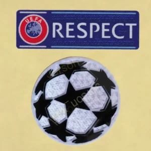 UEFA CHAMPIONS LEAGUE RESPECT + BALL FOOTBALL PATCH 2012 2015 SOCCER SHIRT BADGE