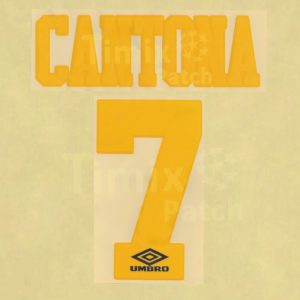 MANCHESTER UTD Away Shirt 1992-1996 Cantona#7 Retro Name Number Transfer Set