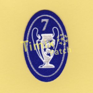 UEFA Champions League 7 Times Trophy (light blue)Sleeve Soccer Patch Toppa Badge
