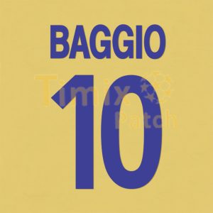 Baggio #10 2003-2004 Brescia Away kit Name set Polyflex Printing