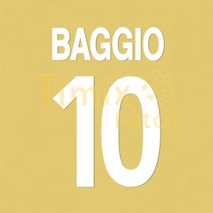 Baggio #10 2003-2004 Brescia Home kit Name set Polyflex Printing