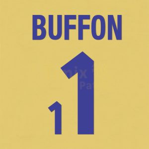 Italy 2000 Buffon #1 EURO Awaykit Nameset Polyflex Printing