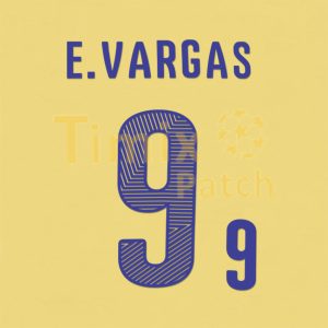 VARGAS 9 CHILE 2014 World Cup Puma's Away Kit Name set Polyflex Printing