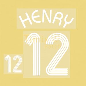 Henry #12 World Cup 2006 France Homekit Nameset Number Set Printing
