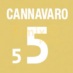 Cannavaro #5 EURO 2000 Italy Home kit Name set Polyflex Printing