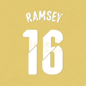 Arsenal 2014-2015 Ramsey #16 Champions League Homekit Nameset Polyflex Printing