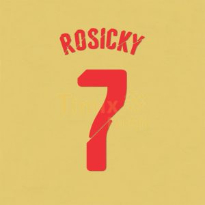 Rosicky #7 2014-2015 Arsenal FA Cup Final Awaykit Nameset Polyflex Printing