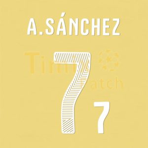 A. SANCHEZ 7 CHILE 2014 World Cup Puma's Nameset Polyflex Printing