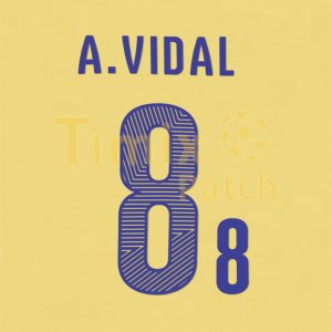 VIDAL 8 CHILE 2014 World Cup Puma's Nameset Polyflex Printing