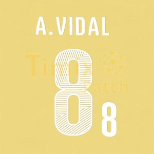 VIDAL 8 CHILE 2014 World Cup Puma's Nameset Polyflex Printing