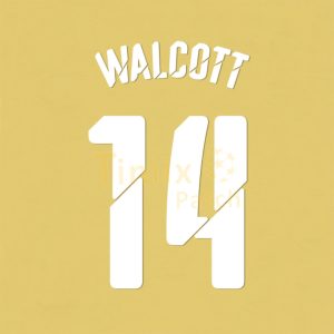 Walcott #14 2014-2015 Arsenal FA Cup Final Homekit Nameset Polyflex Printing