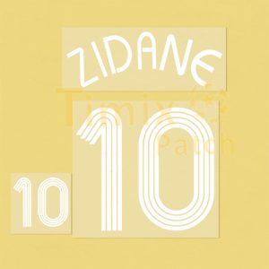 Zidane #10 World Cup 2006 France Homekit Nameset Number Set Printing