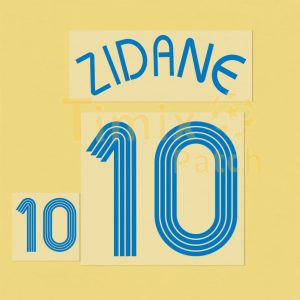 Zidane #10 World Cup 2006 France Awaykit Nameset Number Set Printing