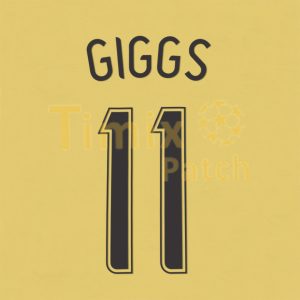 Giggs #11 2006-2007 Manchester United Awaykit Nameset Number Poly flex Printing