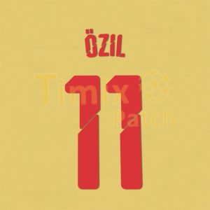 Ozil #11 2014-2015 Arsenal FA Cup Final Awaykit Nameset Polyflex Printing