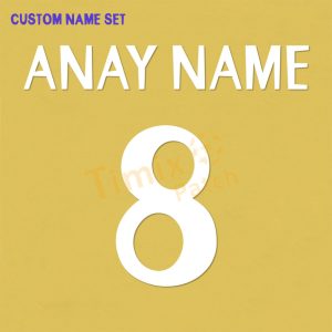 Real Madrid 1998-2000 Custom Away Kit Nameset Polyflex Printing Name set