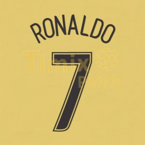 Ronaldo #7 2006-2007 Manchester United Awaykit Nameset Number Poly flex Printing
