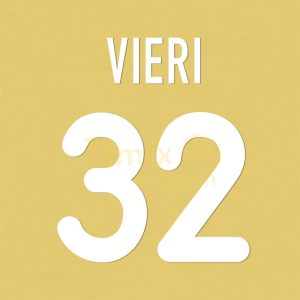 Inter Milan 2000-2002 Vieri #32 Homekit Name Number set Polyflex Printing