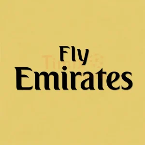 Real Madrid Home Away Shirt Sponsor FLY Emirates LOGO IRON ON Polyflex Printing - Image 3