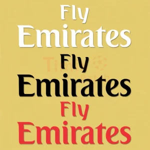 Real Madrid Home Away Shirt Sponsor FLY Emirates LOGO IRON ON Polyflex Printing