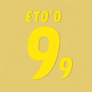 Cameroon Football Shirt 2010-11 Home Eto'o #9 Nameset Iron-on Sticker