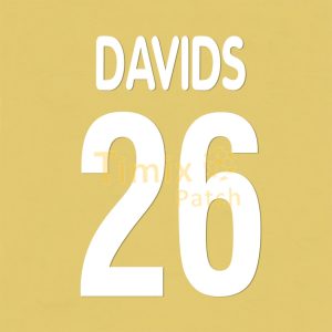 Juventus 2000-2001 Davids #26 Homekit Nameset Printing