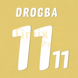 Ivory Coast Drogba 11 2010 World Cup Football Shirt Name Number Set home kit