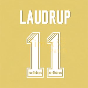 Liverpool 1995-1996 Laudrup 11 Homekit Nameset PU Polyflex Printing Iron-On Sticker