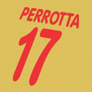 Perrotta 17 Bari match shirt Bari Regina Serie A 1999-2000 Name set Printing Iron-On Sticker