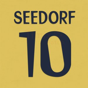Real Madrid 1998-2000 SEEDORF 10 Home Kit Nameset Polyflex Printing Name set Sticker