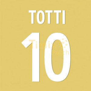 Totti 10 Italy Home World Cup 2002 Name Number Set Nameset Kit Print Numbering Sticker
