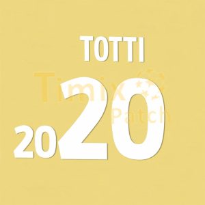 Italy 2000 Totti #20 EURO Homekit Name Number Set Nameset Kit Print Sticker