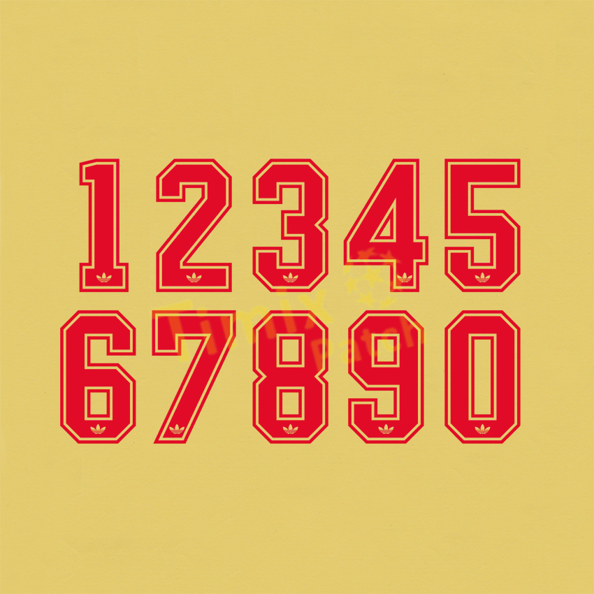 Liverpool 1985/86 kits Adidas Football Shirt Name set Vinyl Printing - Timix Patch