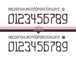 Paris Saint-Germain 21-22 Away Kit Font & Vector