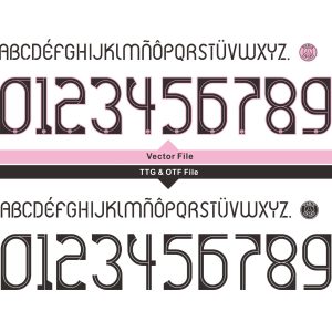 Paris Saint-Germain 21-22 Away Kit Font & Vector