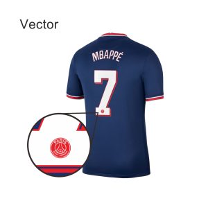 Paris Saint-Germain Jordan UCL UEFA 21-22 Home kit Font Vector - Image 5
