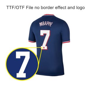 Paris Saint-Germain Jordan UCL UEFA 21-22 Home kit Font Vector - Image 4