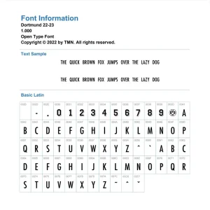 Dortmund 2022-23 Kit Font